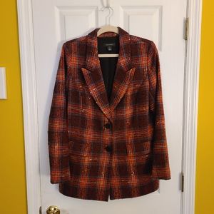 Halogen | Avondale Tweed Plaid Blazer | Sz M